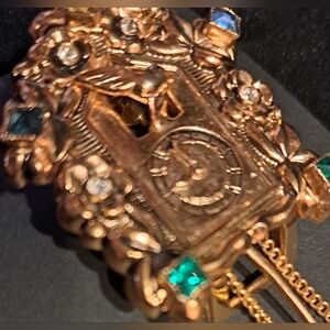 Signed Vintage Pegasus Cuckoo Clock Pin